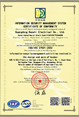 INFORMATION SECURITY MANAGEMENT SYSTEMCERTIFICATE OF CONFORMITY